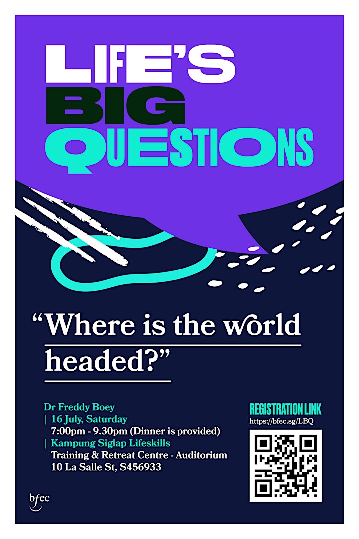 Life’s Big Questions - Session #1 on 16 July (Sat) image