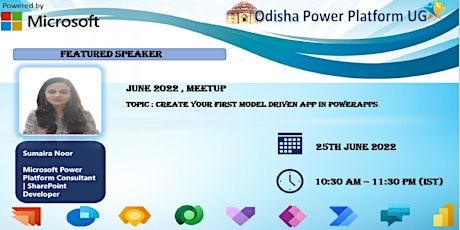 Odisha Power Platform User Group , June 2022 Meetup primary image