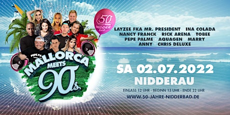 Hauptbild für 50 Jahre Nidderbad - Mallorca meets 90s