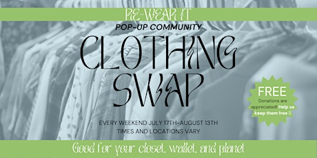 Re-Wear It Community Clothing Swap @ The Glass Pantry tickets