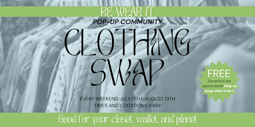 Re-Wear It Community Clothing Swap with Escuela Verde's Newline Cafe