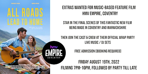FEATURE FILM - EXTRAS REQUIRED (FOLLOWED BY LIVE MUSIC/DJ EVENT)