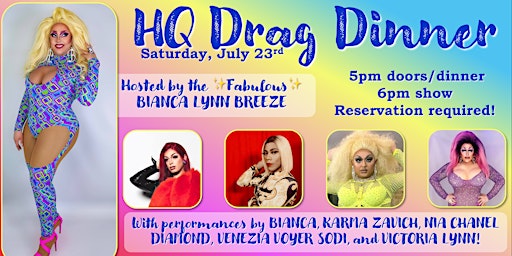 HQ Drag Night - EARLY SHOW (DINNER)