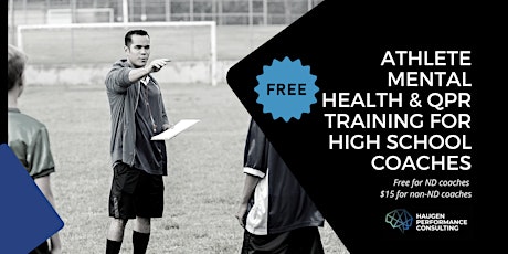 Athlete Mental Health & QPR Training for High School Coaches tickets
