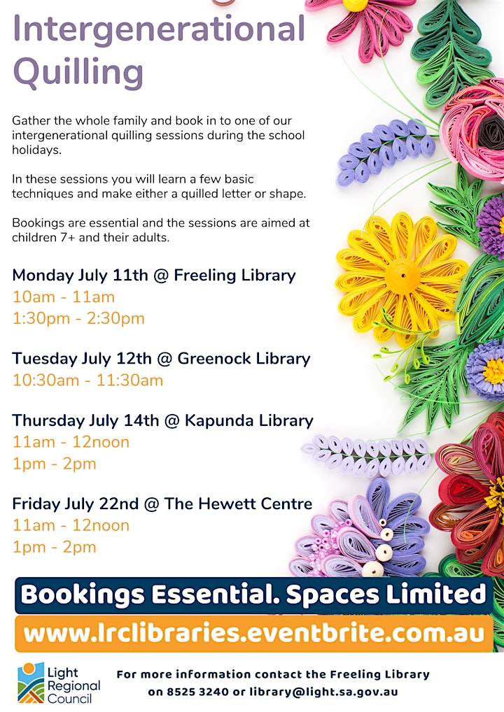 School Holidays - Intergenerational Quilling @ Greenock Library image