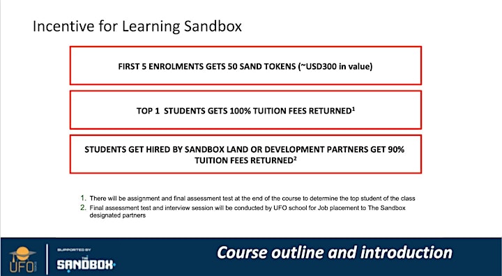 The Sandbox Creation Program (Code : SAND001) image