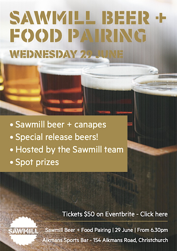 Sawmill Brewery -Beer and Food Pairing image