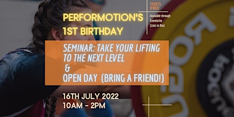 Performotion Open Day: Take Your Lifting to the Next Level primary image