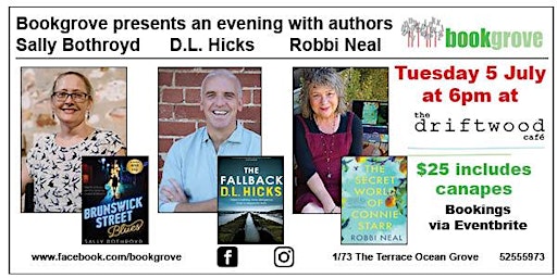 An evening with authors, Sally Bothroyd, DL Hicks and Robbi Neal