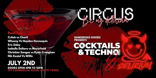 Cocktails & Techno X Delirium