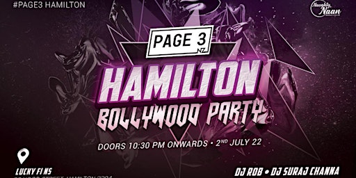 PAGE3 HAMILTON - Bollywood Party