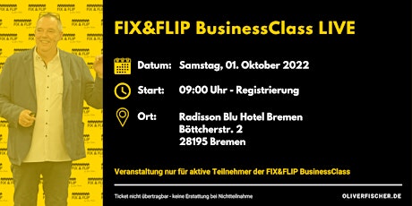 FIX&FLIP BusinessClass LIVE Bremen Tickets