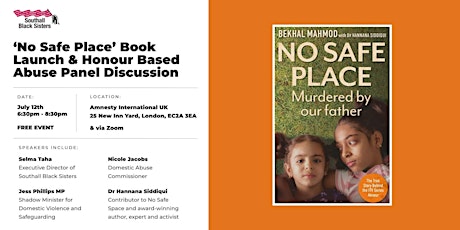 'No Safe Place' Book Launch &  Honour Based Abuse Panel Discussion tickets