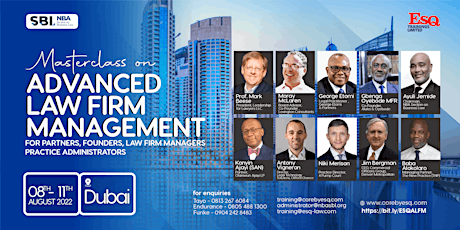 ADVANCED LAW FIRM MANAGEMENT tickets