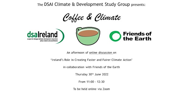 DSAI Climate & Development 'Coffee & Climate' with Friends of the Earth