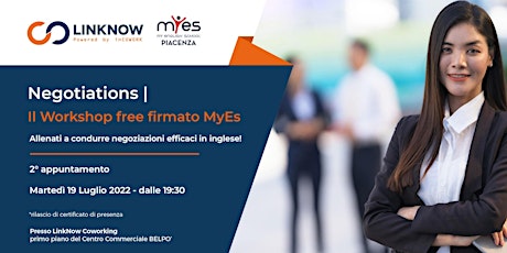 Negotiations | il Workshop free firmato MyEs -  2° appuntamento biglietti