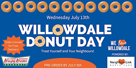 Willowdale Donut Day - Krispy Kreme Pop Up in North York tickets