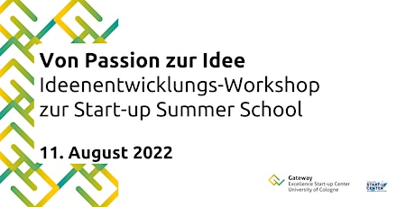 "Von Passion zur Idee" Pre-Workshop - Start-up Summer School