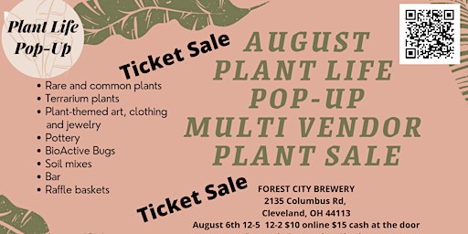 Aug. 6TH PLANT LIFE POP-UP MULTI VENDOR PLANT SALE