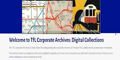 TfL Corporate Archives: Digital Collections Online Launch biglietti