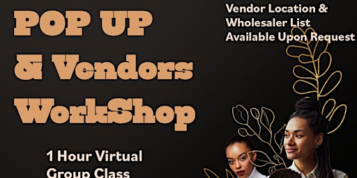 Tap In’s Pop Up & Vendors WorkShop