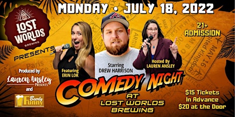 Lost Worlds Brewing Comedy Night - A Beerly Funny Production tickets