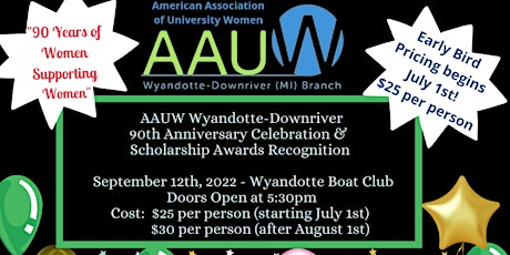 AAUW Wyandotte-Downriver 90th Anniversary & Scholarship Recognition tickets