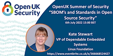 SBOM's and Standards in Open Source Security biglietti