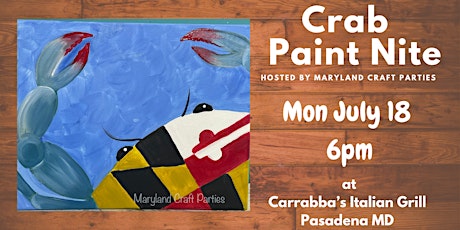 Crab Paint Nite at Carrabba's with Maryland Craft Parties tickets
