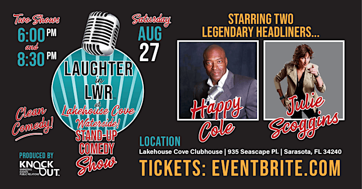 6:00 PM SHOW: LAUGHTER in LWR, Lakehouse Cove! Stand-up  Comedy Show! image