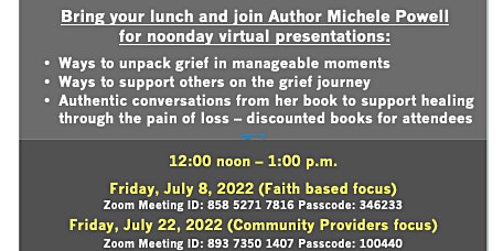 “15 Minutes of Unpacking Our Grief”with Author Michele Powell