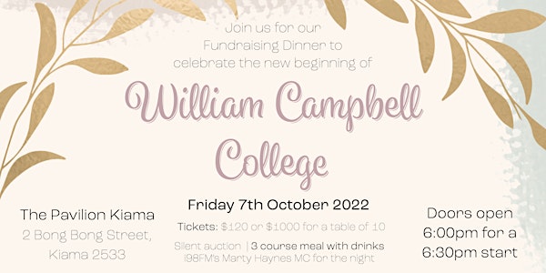 William Campbell College Fundraising Dinner 2022