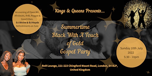 Summer, Summer, Summertime Black With a Touch of Gold, Singles Gospel Party