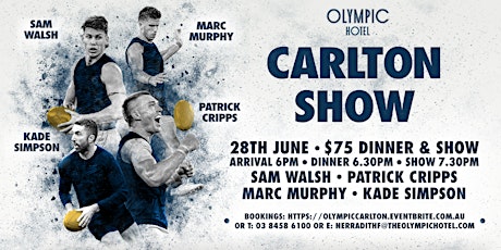 CARLTON SHOW with Sam Walsh, Patrick Cripps, Marc Murphy and Kade Simpson tickets