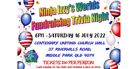 Ninja Izzy's Worlds Fundraising Trivia Night tickets