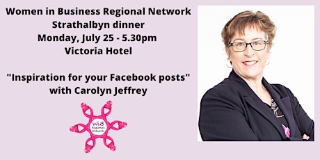 Strathalbyn dinner - Women in Business Regional Network - Mon 25/7/2022 tickets