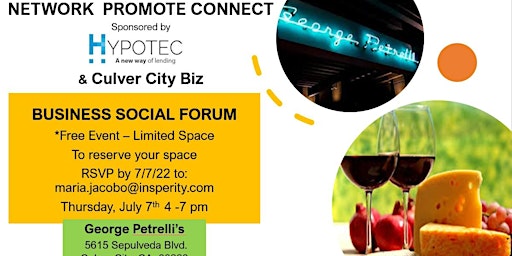 Business Social Forum - sponsored by Hypotec and Culver City Biz