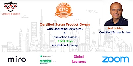 Certified Scrum Product Owner (CSPO) Will RUN Live Online | Denver
