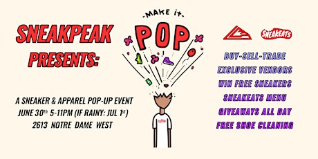 Sneakpeak Presents: Make It Pop 3.0 billets