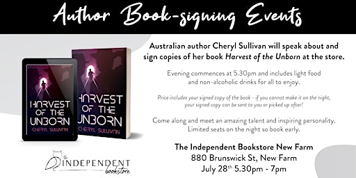 An evening with local Brisbane author Cheryl Sullivan