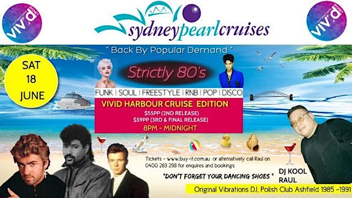 Strictly 80's Harbour Cruise Inc. Canapes - Spring Edition Cruises image