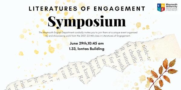 MA Literatures of Engagement Symposium