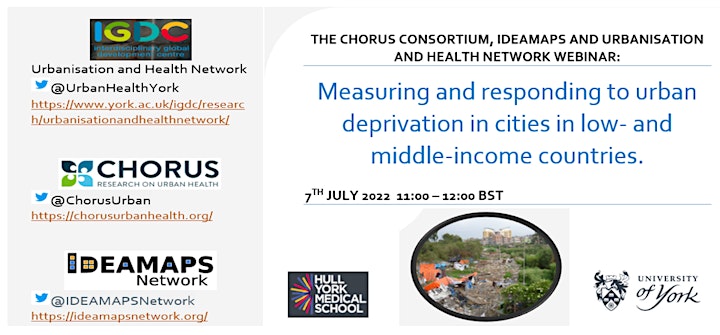 Urbanisation and Health Network Webinar: Area Deprivation image
