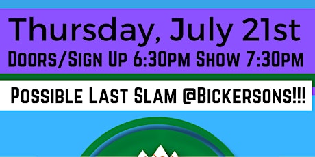 Potential Final Slam at Bickersons Brewhouse tickets