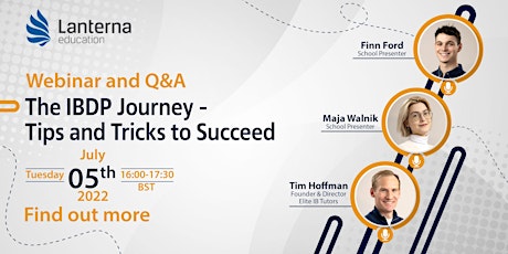 The IBDP Journey - tips & tricks to succeed tickets
