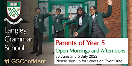 2023  entry to Year 7 - Open Mornings and Afternoons tickets