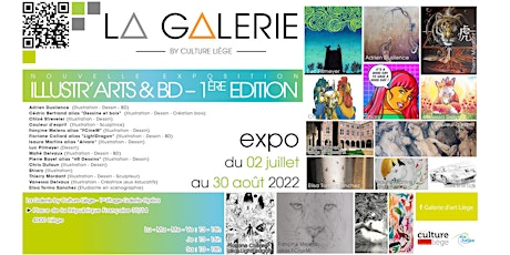 Invitation pour la nouvelle exposition "Illustr’Arts & BD – 1ère Edition" billets