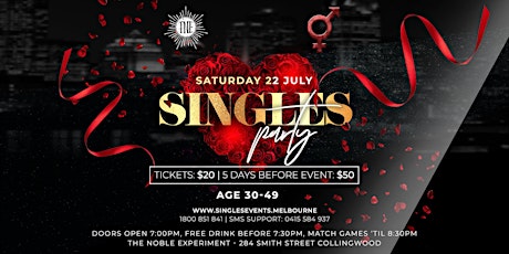 Singles Party! | Age 30-49 (extra age leeway)
