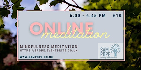Online mindfulness meditation group tickets