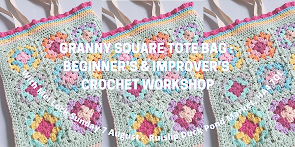 Granny square tote bag - beginner's and improver's crochet workshop